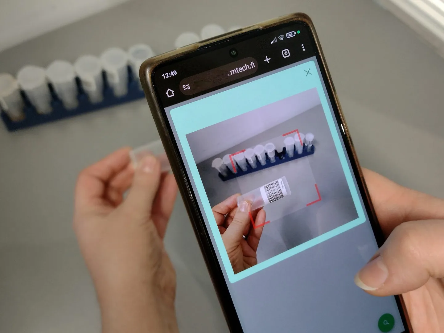 Esikoodatun pikarin skannaus Mobilinkki-sovelluksella