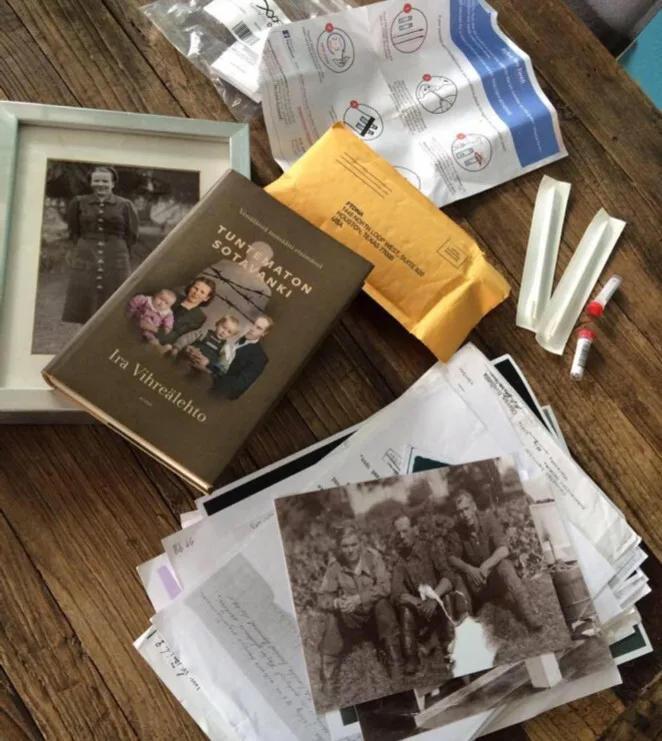 Ira Vihrealehdon isoisan etsinnan tyokaluja ja lopputuloksia Kuva Ira Vihrealehto