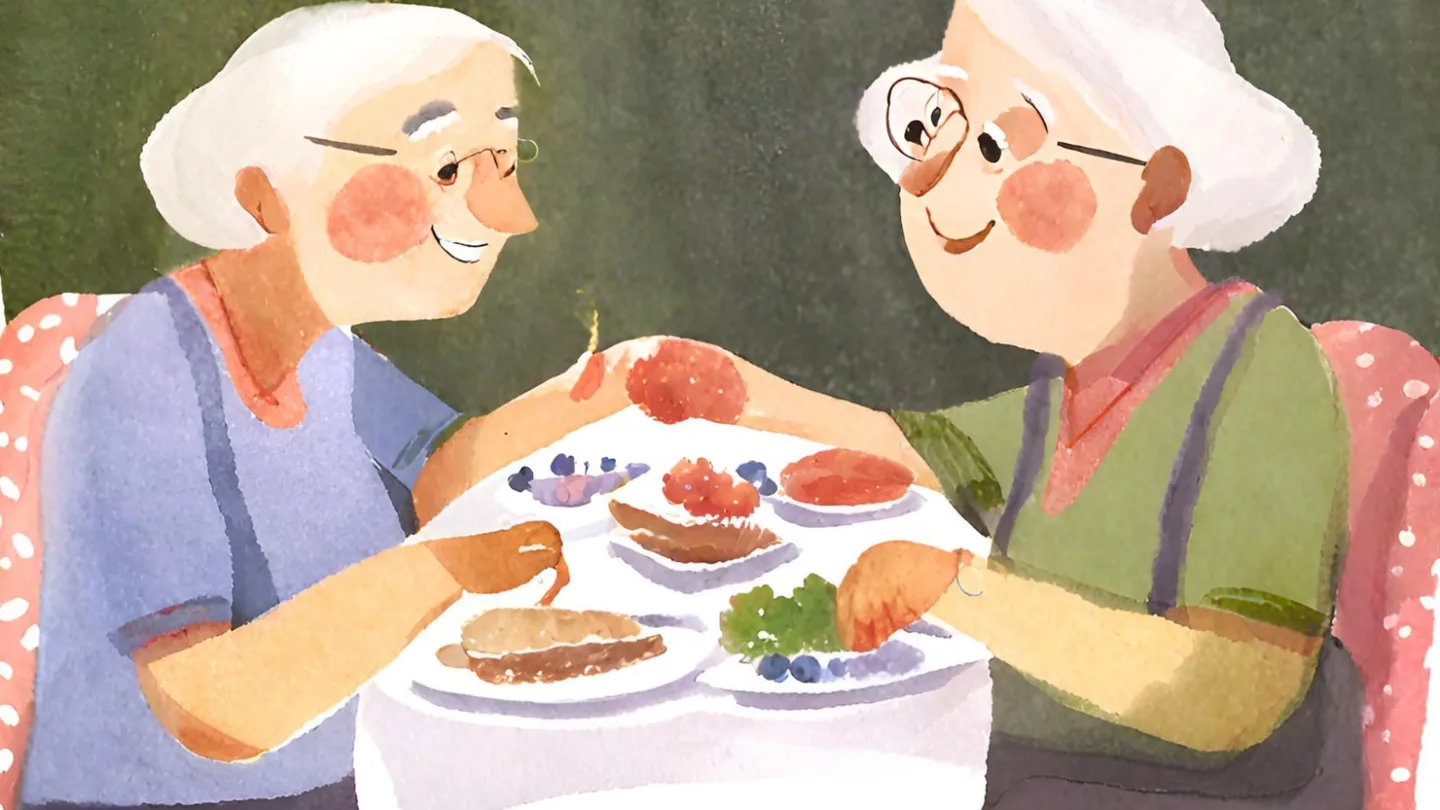 Senioreiden poydassa