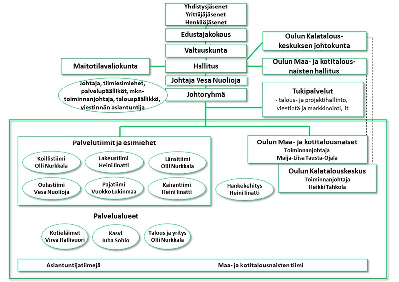 Tiimijaon lisäksi olemme määritelleet osaamisalueet ja niihin osaamisvastaavat, joiden tehtävänä on varmistaa osaamisen kehittyminen organisaatiossamme.